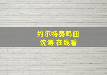 约尔特奏鸣曲 沈涛 在线看